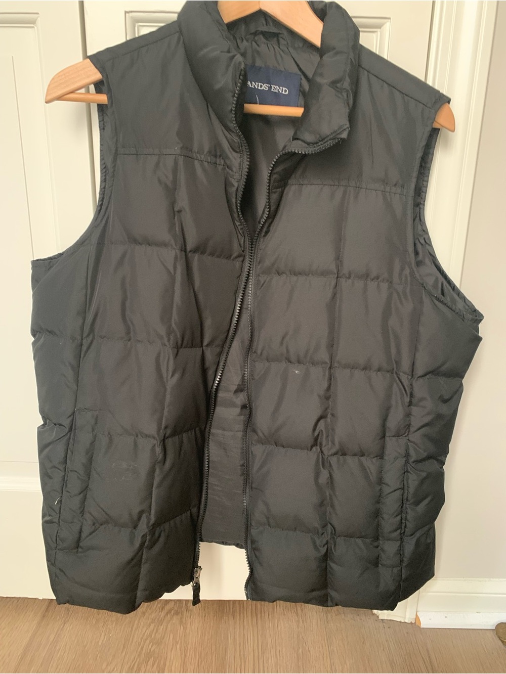 Lands' End women’s Black Quilted Puffer Vest